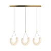 LINE LED LIGHT 33W 3000K ALUMINIUM-GLASS GOLD (23031 Zambelis) - Zambelis