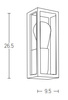 OUTDOOR WALL LIGHT 1XE27 BLACK (E201 Zambelis) - Zambelis