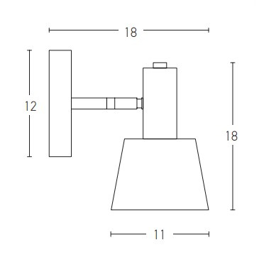 WALL LAMP E14 MAX 25W IRON  GREY - GOLD (20219 Zambelis) - Zambelis