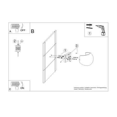 Kinkiet GLOBE beton (SL.1362) - Sollux Lighting