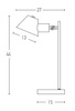 TABLE LAMP E27 MAX 25W IRON  WHITE -GOLD COLOR  ON OFF SWITCH (20222 Zambelis) - Zambelis