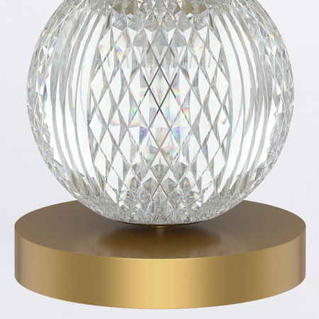 Średnia lampa stołowa z abażurem LED Marni - Naturalny mosiądz (QN-MARNI-TL-M-NBR) - Quintiesse