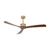 PENDANT FAN GOLD-SOLID WALNUT BLADES METAL-WOOD WITHOUT LIGHT (23002 Zambelis) - Zambelis