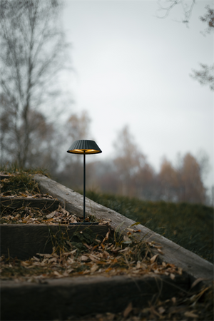 LAMPA STOŁOWA ZEWNĘTRZNA MAXLIGHT T0066 MUFFIN CZARNA IP44