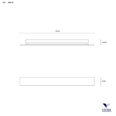Kinkiet LINE Kol. Biały 75 cm (0005.10.BI) - Vivida