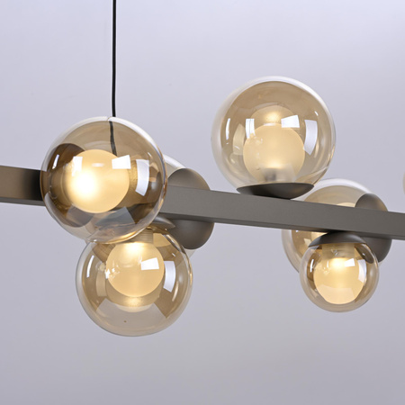 Lampa wisząca z płynną regulacją wysokości PURE E-POPUP 180cm BRĄZOWA (2558-97) - Paul Neuhaus