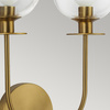 Kinkiet Sylvia - 2 źródła światła - Szczotkowane złoto (ALM-SYLVIA-2WB-BG-CL) - Elstead Lighting