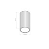 Nowoczesna lampa na sufit IVAR zielony oliwkowy LED 4000K Push dimm/DALI2(TH.627) - Thoro Lighting