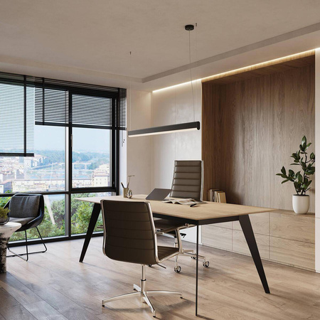 Lampa wisząca FARGE czarna LED 3000K (TH.297) - Thoro Lighting