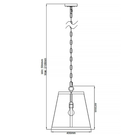 Pojedyncza lampa wisząca  Harrow (FE-HARROW-P-M) - Elstead Lighting