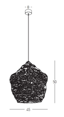 PENDANT LAMP NATURAL BRAIDED WHEAT 1XE27 (22161 Zambelis) - Zambelis