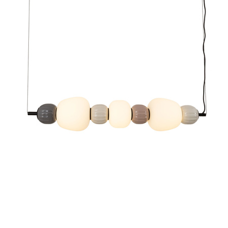 MAXLIGHT P0630 LAMPA WISZACA MODERN 28W, OPAL + DARK GREY+MEDIUM BROWN+LIGHT GREY