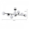 Dorado 8 lampa wisząca czarna (LP-002/8P BK) - Light Prestige
