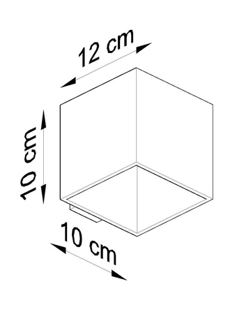 Kinkiet QUAD 1 czarny (SL.0057) - Sollux