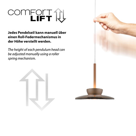 Lampa ze ściemnianiem i płynną regulacją wysokości PURE MOONBRĄZOWY (2193-97) - Paul Neuhaus