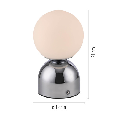 RUDI LAMPA STOŁOWA CHROM (19218-17) - Paul Neuhaus