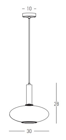 PENDANT LIGHT 1XE27 MAX 40W OPAL GOLD MATT (22072 Zambelis) - Zambelis