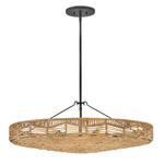 Lampa wisząca Ophelia - 6 źródeł światła - Czarny, karmelowy beż (QN-OPHELIA-6P-BK-CAM) - Quintiesse