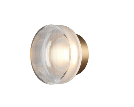 Elegancki okrągły kinkiet CARMELLO LED transparentna złota 13,5 cm (ST-DL-8535 gold) - Step into Design