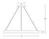 PENDANT LIGHT 60W 3000K ALUMINUM & ACRYLIC BRIDGELUXX CHIP DIMMABLE SANDY WHITE (2061 Zambelis) - Zambelis