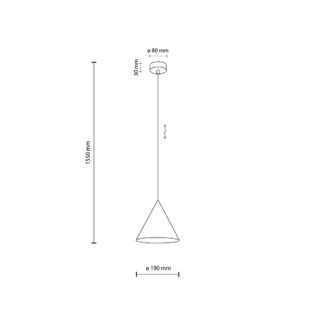 CONO BROWN LAMPA WISZACA 1 S (10073) - TK Lighting