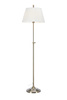 Elegancka lampa podłogowa zabażurem OXFORD Floor 1L Offwhite/Antique  Brass (108972) Markslojd