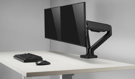 Podwójny uchwyt do mocowania monitora, z funkcją full motion, z gazową sprężyną M2 Pro (LV0664) - LVN SYSTEM