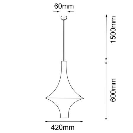 Lampa wisząca Alda M - Biała (420 mm)   (5115) - Shilo