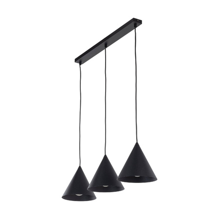 CONO BLACK LAMPA WISZĄCA 3 S LISTWA (10068) - TK Lighting