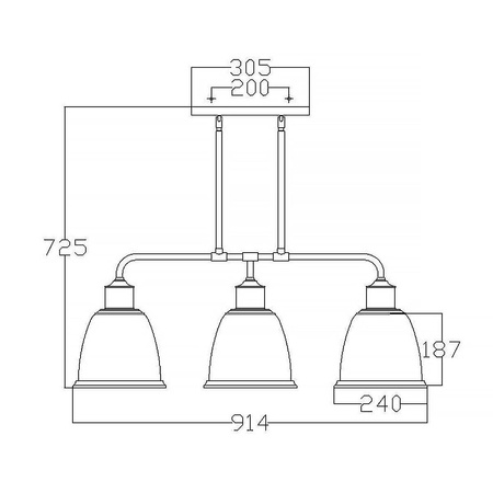 Żyrandol Hobson (FE-HOBSON-3P-AB) - Elstead Lighting