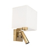 WALL LAMP WITH READING LIGHT 1XE27 BRUSHED BRASS (H73 Zambelis) - Zambelis