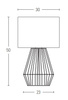 TABLE LAMP E27 MAX 40W HEMP ROPE &LINEN NATURAL  ON OFF SWITCH (20235 Zambelis) - Zambelis