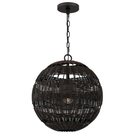 Lampa wisząca na taras Lindendale Western brąz (QZ-LINDENDALE-P-WT) - Elstead Lighting