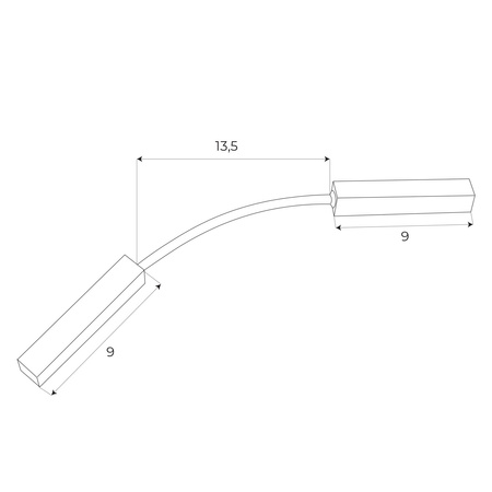 MAXLIGHT MA0003 Łączenie zasilania pomiędzy dwoma szynami, gdy użyty jest kątownik
