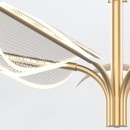 Duża lampa wisząca LED Floriana - Naturalny mosiądz (QN-FLORIANA-8P-L-NBR) - Quintiesse