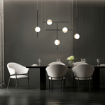 PENDANT LIGHT 8W ALUMINIUM-METAL-ACRYLIC BLACK&GOLD (2001 Zambelis) - Zambelis