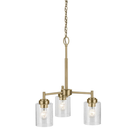 Żyrandol Winslow - 3 źródła światła - Naturalny mosiądz (KL-WINSLOW3-NBR) - Elstead Lighting