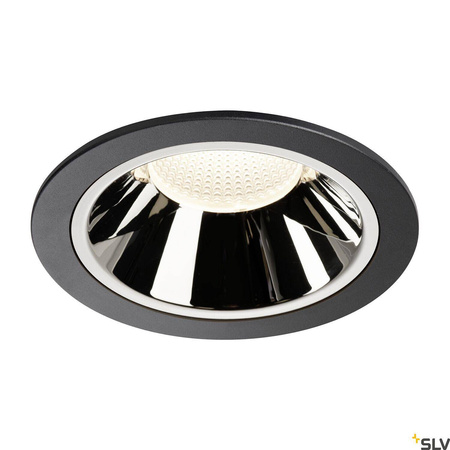 NUMINOS® DL XL, wewnętrzna oprawa sufitowa wpuszczana LED, czarna/chrom, 4000 K 55° (1004041) - SLV
