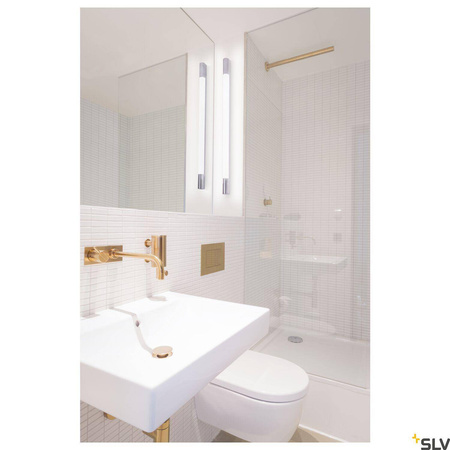TRUKKO 90, lampa ścienna, LED, 3000K, chrom/kolor biały, wys. 90 cm, z zasilaczem LED (149772) - SLV