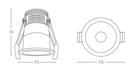DOWNLIGHT SPOT LED 15W WHITE -BLACK (S094 Zambelis) - Zambelis