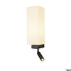 QUADRASS SPOT, lampa ścienna natynkowa LED indoor ze spotem LED i oprawą żarówki E27, kolor czarny (1003428) - SLV