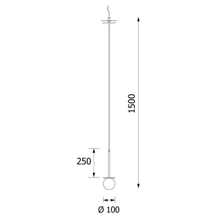 COTTON 250 fi100 wisząca wpust max.1x1,9W, G9, 230V, przewód czarny, biały sygnałowy (mat struktura) RAL 9003 (DM101/W/BQ/117) - Cleoni