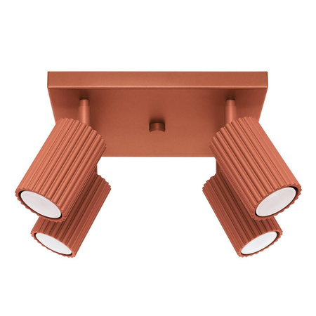 Plafon KARBON 4 ochra czerwona (SL.1640) - Sollux Lighting