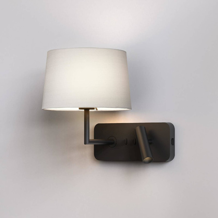 Lampka do Czytania Side by Side Grande USB Matowy Czarny (1406013) - Astro Lighting
