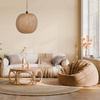 Lampa wisząca Boho kula bambusowa 46x46x143cm (55858-017) - DIJK