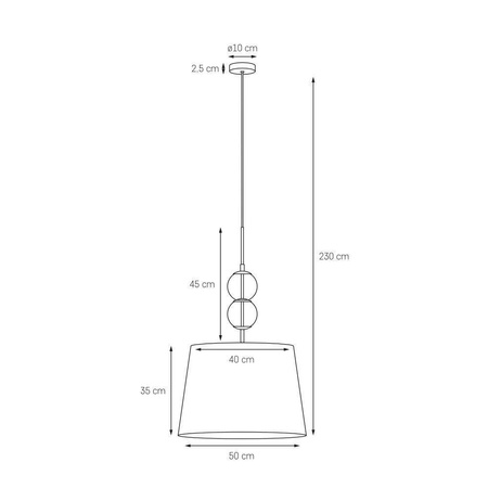 Lampa wisząca COCO rozm. L (11102105) - Kaspa