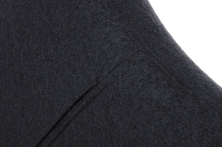 Fotel EGG SZEROKI ciemny szary.27 - wełna, podstawa stal (KH1501100189) - King Home
