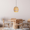 PENDANT LAMP NATURAL BRAIDED WHEAT 1XE27 (22165 Zambelis) - Zambelis