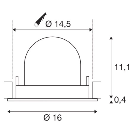 NUMINOS® GIMBLE L, oprawa sufitowa wpuszczana czarna/chromowana, 2700 K 20° (1005977) - SLV