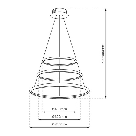 Lampa wisząca HOOP CHROME 93W LED (ML1551) - Milagro